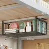 Solución de almacenamiento debajo de la cama del dormitorio, estante colgante para debajo del gabinete, cesta colgante para dormitorio, no requiere taladro para literas, estante para snacks para estudiantes