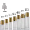 Botella de Loción de Vidrio Esmerilado, Botella Cosmética de Tónico, Botella de Esencia de 30ml 100ml, Botella Esmerilada Tipo Prensa en Stock