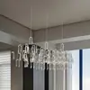 Lámpara de Araña de Cristal Minimalista Plegable Danza del Cisne Lujo de Alta Gama Iluminación de Diseñador para Comedor Sala de Estar Villa de Lujo