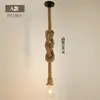 Lámpara Colgante de Cuerda de Cáñamo, Estilo Industrial Vintage, Iluminación Decorativa Creativa y Única Americana, Venta Directa del Fabricante, Exclusivamente para Suministro Transfronterizo