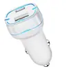 Cargador de Coche Pd 48W Doble Puerto Cargador de Coche Cargador de Teléfono Móvil para Coche Cargador de Coche Pd+Qc.0 Carga Rápida Luz Ambiental LED Cargador de Coche