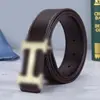 Cinturón Casual Nuevo de Cuero Liso Transfronterizo para Hombre, Cinturón de Piel de Vaca de Alta Gama con Hebilla en H y Letras, Estilo Versátil y de Moda para Hombre