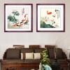 Nova pintura decorativa em estilo chinês Estilo chinês Nove peixes Imagem Sala de estar Entrada Sala de chá Pintura suspensa Decoração de casa em estilo chinês Pintura de parede de madeira maciça macia