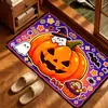 Felpudo de Calabaza Fantasma Lindo de Halloween Felpudo de Entrada Caucho Natural Antideslizante Absorción de Agua Decoración Festiva Felpudo