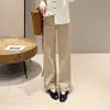 ¡Estilo de Pantalón Versátil Zeda Jia Yi! Jeans Rectos Estrechos Retro de Mezcla de Algodón 75% Pantalones Cigarrillo Adelgazantes y que Alargan las Piernas