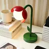Lámpara de Pie Flor Roja Pequeña para Sala de Estar junto al Sofá, Luz Ambiental de Dormitorio de Alta Gama, Estudio Dopamina, Regalo para Habitación Infantil