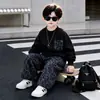 Nueva colección de otoño para niños: Conjunto bordado en 3D, conjunto de sudadera para niña y bebé, atuendo de dos piezas elegante y casual 2026