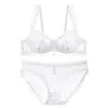 Ropa Interior de Encaje Transfronteriza Puro Deseo Verano Fino para Mujer Pechos Grandes Mostrando Pechos Pequeños Sujetador Transpirable Conjunto de Sujetador Sexy