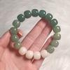 Pulseira Raiz de Bodhi Jade Branco Verde Degradê Cordão de Mão de Bodhi Texto Brincar Mão Placa de Dedo Macia Brincar Fábrica Venda Quente