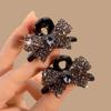 Pinza pequeña con lazo de diamantes de imitación para el pelo de mujer, nueva pinza de princesa de alta gama, exquisita pinza para el pelo con un lado roto, horquilla para la cabeza