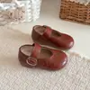 Zapatos Coreanos Nuevos de Primavera para Niños Pequeños, Zapatos de Princesa Tejidos para Niñas, Zapatos de Cuero Bajos de Moda para Niñas Mayores