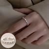 Anillo trenzado doble popular nuevo estilo coreano para mujer, anillo abierto geométrico de moda vintage, estilo hip-hop transfronterizo