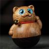 Yiming Xianyuan Sândalo Verde Elegante Gato Madeira Maciça Animal Alça Desenho Animado Casa Carro Grande Olho Gato Ornamentos