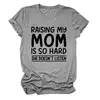 Criando Minha Mãe Amazon Ebay Site Independente Comércio Exterior Transfronteiriço Confortável Simples Camiseta Feminina Gola Redonda Manga Curta