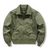 Chaqueta Casual de Algodón Puro para Trabajo 2025 para Hombre Ami Caqui Suelta Talla Grande Chaqueta de Cuello Mao para Mediana Edad y Ancianos