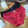 [Rojo Ancola] 880# Ropa Interior Roja Grande de Año Nuevo Malla de Encaje Seda de Hielo Ropa Interior Roja
