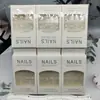 Unhas Postiças Longas com Pedras Falsas, Pontas de Unha Estilo Ballet Usáveis, Adesivos de Unha da Moda, Pontas de Unha com Cola Gel Atacado