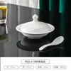 Vajilla de cuenco nido de pájaro, estofado impermeable, ginseng de Liao, cuenco de abulón, plato, Vajilla de arroz, vajilla con calentamiento de vela