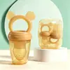 Juguete para morder de frutas y verduras para bebés, herramienta de suplemento alimenticio de frutas para bebés mayores de 6 meses, bolsa agitadora de grado alimenticio con tetina de puré de frutas