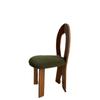 Silla de comedor vintage de estilo francés, silla de sirena de diseño nórdico con respaldo de maquillaje.