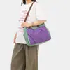 Bolsa de ombro casual versátil da moda, bolsa transversal de grande capacidade para estudantes indo para a aula e para o trabalho, bolsa tote versátil de nylon