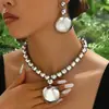 Novos acessórios transfronteiriços Geometria exagerada Cyber Style Bead Colar Jóias Simples Colar de contas Gargantilha Mulheres