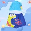 Bañador de dibujos animados para niños, tallas pequeñas y medianas, gorro de baño, bonito traje de baño de verano para piscina, playa, bóxer suave.