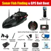 Barco Cebo GPS de Posicionamiento de Alta Velocidad con Retorno Automático, Barco con Control Remoto de 12V con Buscador de Peces Sonar, Barco de Entrega de Cebo, Barco Sonar
