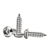 Tornillos Autorroscantes Torx de Cabeza Redonda de Acero Inoxidable 304 con Columna, Antirrobo, M2 M2.3 M3 Cabeza de Hongo Cola Puntiaguda Torx Tornillos para Madera Al por Mayor