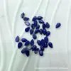 4x 6x 20mm más color azul dorado anillo de gota azul zafiro lapislázuli semillas de melón anillo con fondo plano en forma de pera joyería incrustada con cuentas