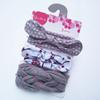 Diadema para Bebé Transfronteriza Juego de Tres Piezas Lazo Estampado Diadema para Bebé Lindo Elástico Set de Adornos para la Cabeza para Niñas