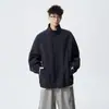 Jaqueta de voo estilo americano com gola alta para homens, marca da moda, outono, estilo high street, corte solto, top legal e esportivo estilo workwear