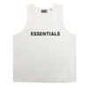 Camiseta sin mangas con letra Hhh Essentials Moda de calle Marca de moda Casual Versátil Holgada Camisa base Unisex Algodón puro
