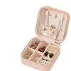 Caja de Joyería Minimalista de Cuero con Tapa, Caja Organizadora para Pendientes, Aretes, Collares, Caja de Almacenamiento de Joyería de Gran Capacidad