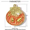 Colgante de Acero Titanio con Forma de Concha Marina para Hacer Manualidades para Mujer Color de Goteo de Aceite Caracola Estrella de Mar Accesorios de Joyería de Acero Inoxidable Colgante de Collar