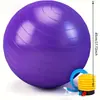 Bola Inflável de Yoga e Fitness (incluindo Bomba), Adequado para Treinamento de Equilíbrio, Exercício de Fortalecimento do Core e Academia em Casa, Feito de Material de PVC Durável