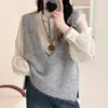 Chaleco de Punto Francés de Mohair con Cuello en V Corto para Mujer Otoño e Invierno Chaleco Pulóver Delgado Top sin Mangas