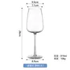 Copa de cristal de cristal estilo lujo ligero transfronterizo, vaso para jugo doméstico, copa de vino específica para restaurante, copa de vino tinto Lingzhi