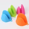 Guantes de Silicona Engrosados, Pinzas Antiescaldado, Pinzas para Platos, Guantes de Horno, Guantes Aislantes para Microondas de Color Caramelo