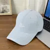 Boné de Baseball de Algodão Lavado Vintage com Bordado de Letras Estilo Americano, Aba Larga, Boné Bico de Pato para Mulheres, Aba Curva, Faz o Rosto Parecer Menor