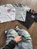 Camiseta Masculina Botão Y2K Estampa de Bandeira Retro Americana Campus Casual Gola Alta Gola Redonda Slim Fit