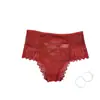 Calcinhas de renda transfronteiriças para mulheres, estilo europeu e americano sexy com tiras cruzadas de cintura alta, tamanho plus size, cobertura semi, vazadas, respiráveis