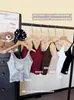 11039 # Camisole Sexy Renda Patchwork Costas Cruzadas Estilo Francês para Mulheres, Regata Versátil para Usar em Camadas ou Sozinha