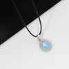 Joias Transfronteiriças Europeias e Americanas Corrente de Corda Preta Doce Cool Luxo Leve Estilo Opala Iridescente Pingente de Coração Borboleta Estrela Cravejado de Diamantes Nicho