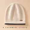 Gorro de Punto para Mujer Moda 100% Cachemira Pura Gorro de Otoño e Invierno Gorro Cálido Pequeño que Favorece el Rostro Gorro para Ciclismo al Aire Libre Gorro para el Frío