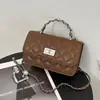 Bolsa para Mujer de Comercio Exterior Transfronterizo 2026 Otoño Nueva Llegada Bolso Cruzado Acolchado de Diamantes Bolso de Cadena Simple Moderno de Moda Estilo Coco Hombro Único