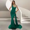 Comércio Exterior Transfronteiriço Um Ombro Decote em V Profundo Cauda Longa Vestido de Noite Retrô Sexy Fitas Anfitrião Banquete Sereia Longo Atacado