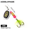 Señuelo Giratorio de Lentejuelas, Sequin Compuesto Giratorio Ponderado, Sequin Metálico Micro de Manivela Manual, Señuelo Artificial Biónico Equipo de Pesca