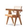 Silla de Comedor de Madera Maciza Vintage Ratán Hogar Sillón con Respaldo Silla Nórdica de la Edad Media Silla de Ocio Chandigarh