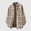 Camisa de Cuadros para Hombre Holgada Casual Manga Larga Estilo Perezoso Japonés Versátil Chaqueta de Moda
